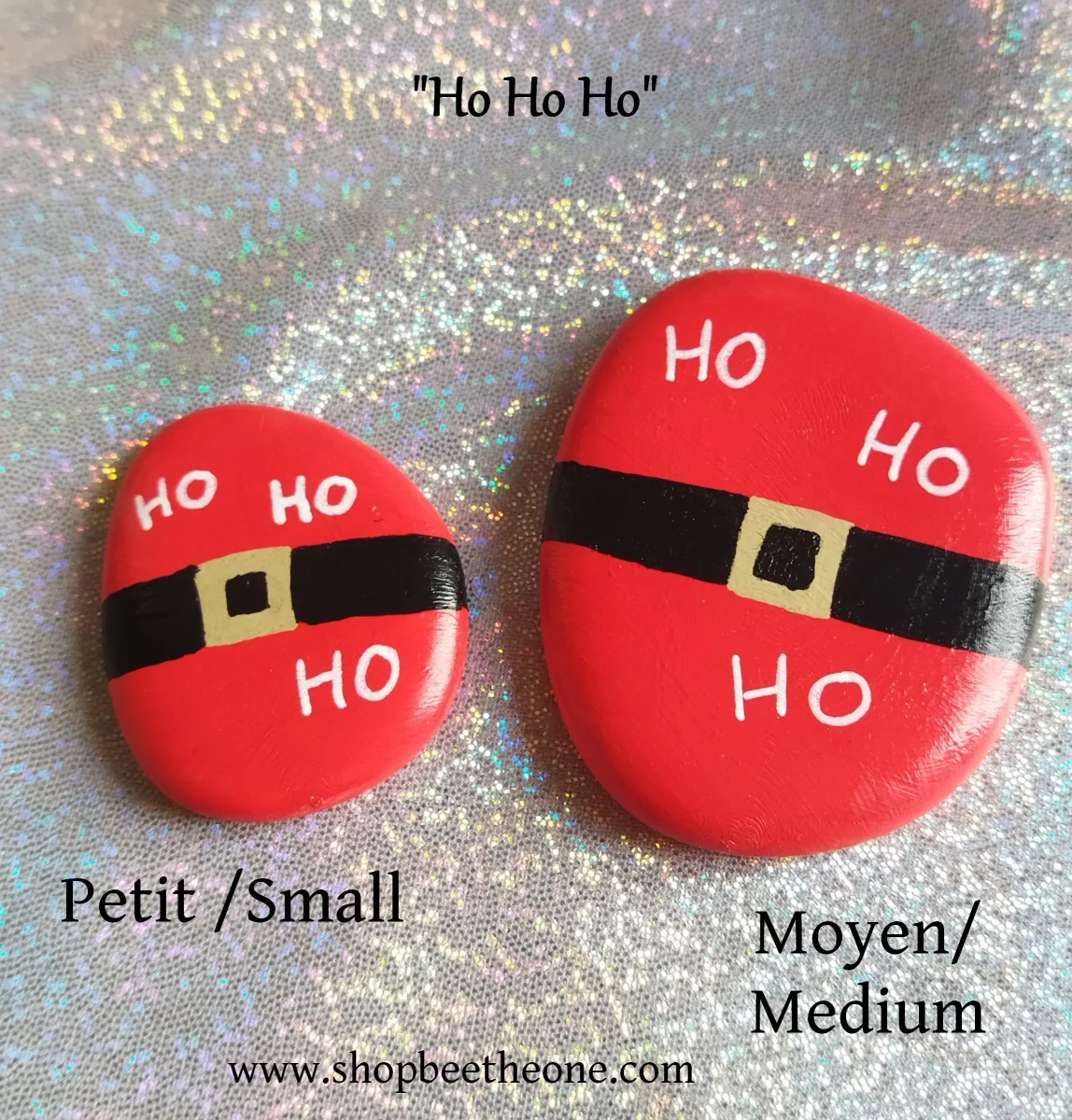 Galet peint Décoration de Noël "Père Noël" - plusieurs tailles et motifs - par Bee the One – Image 4