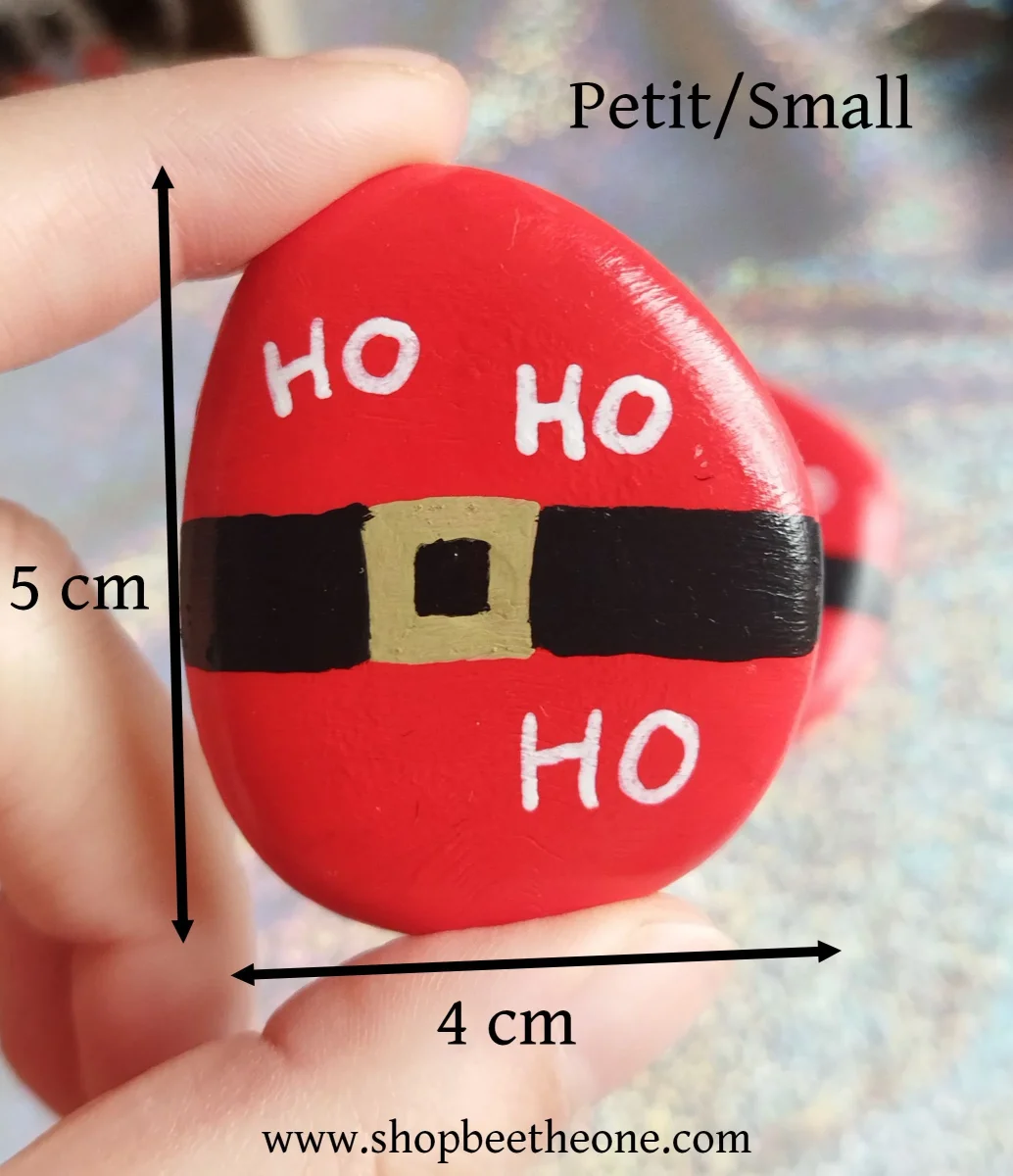 Galet peint Décoration de Noël "Père Noël" - plusieurs tailles et motifs - par Bee the One – Image 5